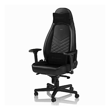 noblechairs ICON ゲーミングチェア ヘッドレスト ランバーサポート付 ブラック NBL-ICN-PU-BLA-SGL