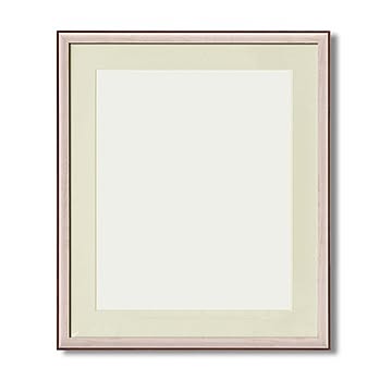 軽量水彩額縁/フレーム 【F10号/ホワイト】 壁掛けひも/UV(紫外線)カットアクリル/マット付き 化粧箱入り 8155