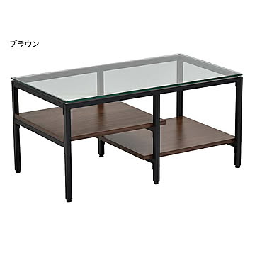 ガラスセンターテーブル 組立式 ONTB0294 幅800x奥行445x高さ390mm B.Bファニシング