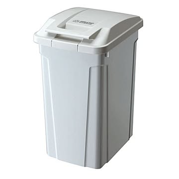 45L ロック式ふた付き ホワイト ゴミ箱 SPハンドル付き 屋外対応
