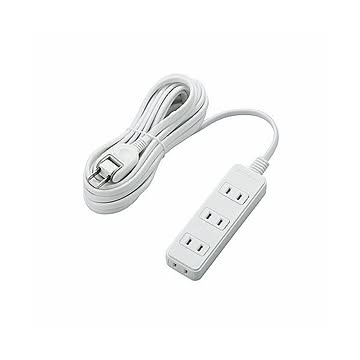 (まとめ)エレコム ほこりシャッター付き電源タップ T-ST02-22450WH×3セット
