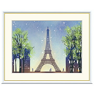 額絵 エッフェル塔 横田友広 61x49.5cm 三幸