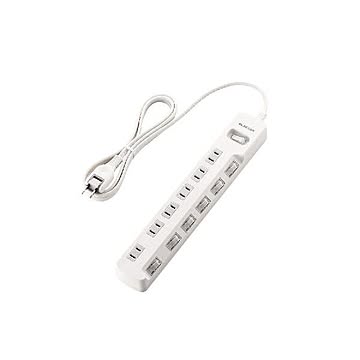 (まとめ)エレコム 一括＆個別スイッチ付 省エネタップ T-E7A-2620WH【×2セット】