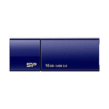 （まとめ）シリコンパワー USB3.0スライド式フラッシュメモリ 16GB ネイビー SP016GBUF3B05V1D 1個【×3セット】