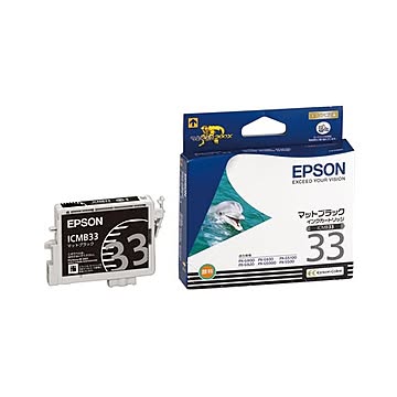 （まとめ） エプソン EPSON インクカートリッジ マットブラック ICMB33 1個 【×4セット】