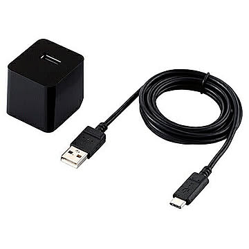エレコム スマートフォン・タブレット用AC充電器/ブラック MPA-ACC12BK 管理No. 4549550148689
