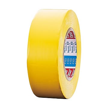 (まとめ) テサテープ ラインテープ 50mm×50m 黄 4169PV8-50キ 1巻 【×2セット】