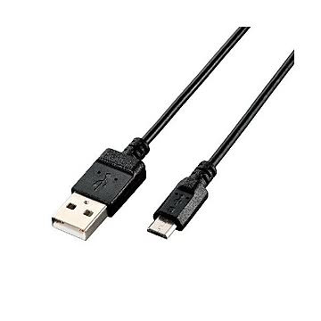 (まとめ)エレコム エコUSB2.0ケーブル(A-microBタイプ) U2C-JAMB06BK×5セット