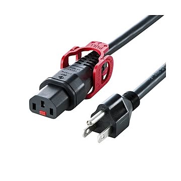 サンワサプライ 抜け防止ロック式電源コードロックプラス（2m） APW15-515C13LP-20