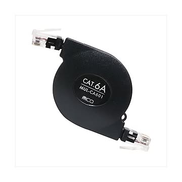 【5個セット】 ミヨシ コードリール CAT.6A LANケーブル 1m ブラック MUL-CA601/BKX5