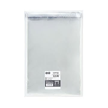 （まとめ） TANOSEE OPP袋 フタ・テープ付A4用 225×310+40mm 1セット（500枚：100枚×5パック） 【×3セット】