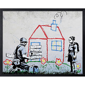 バンクシー Banksy ポスター アートパネル 絵画 インテリア アートポスター 壁掛け アートフレーム タペストリー プリントポスター デザイナー おしゃれ シンプル モダン IBA-61740