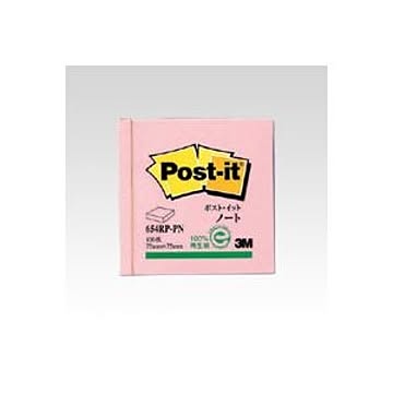 （まとめ） 住友スリーエム ポストイット(R) 再生紙 1個入り 横75×縦75mm 654RP-PN ピンク 1個入 【×10セット】
