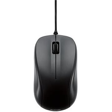 （まとめ） エレコム USB光学式マウス 3ボタン RoHS指令準拠 Mサイズ ブラック M-K6URBK／RS 1個 【×5セット】