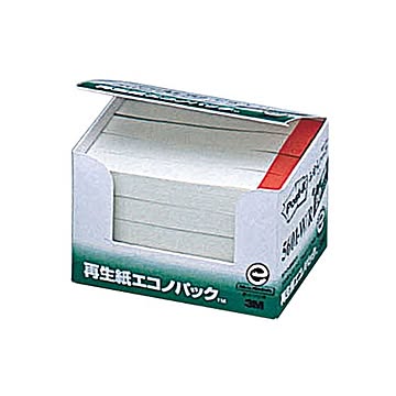 （まとめ） 3M ポスト・イット エコノパックふせんハーフ 再生紙 75×12.5mm ホワイト（赤帯入） 5601-W／R 1パック（20冊） ×5セット