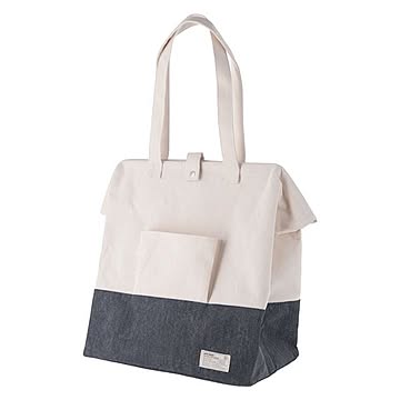 3個セット がまぐち型 ランドリーバッグ ネイビー 幅37×奥行26×高さ42cm LB