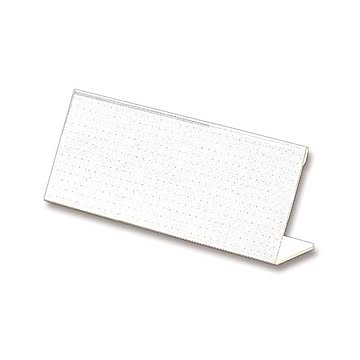 (まとめ) ライオン事務器 カード立L型（アクリル製） W180×H65mm L-180 1セット（10個） 【×5セット】