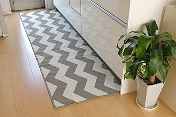 イケヒコ・コーポレーション キッチンマット ウェイク グレー 65×270cm 2036019