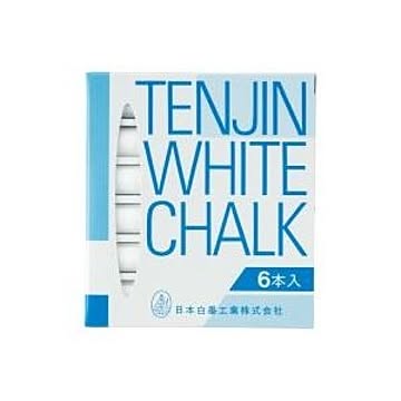 （まとめ）日本白墨工業 天神チョーク 6S-1 白 6本入 【×50セット】