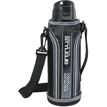 20個セット スポーツマグボトル/水筒 1L ブラック 温・冷両用 魔法瓶仕様 ワンタッチ中栓 『スタイラス ネオ』