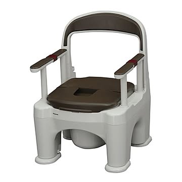 パナソニックエイジフリーライフテック ラフィーネ ポータブルトイレ プラ便座 モカブラウン PN-L30200B