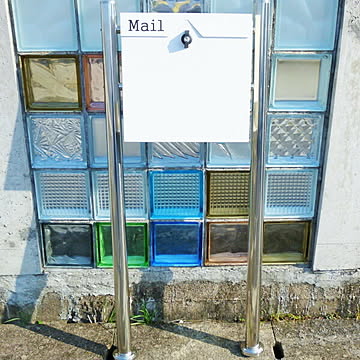 郵便ポスト 郵便受け 錆びにくい メールボックス スタンドタイプ ホワイト白色 ステンレスポスト(white)