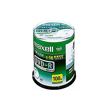 (まとめ）マクセル データ用DVD-R 4.7GB 1-16倍速 ホワイトワイドプリンターブル スピンドルケース DR47WPD.100SP A 1パック(100枚)【×3セット】
