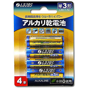 7個セット Lazos アルカリ乾電池 単3形 48本入り B-LA-T3X4X7 管理No. 4589453404642