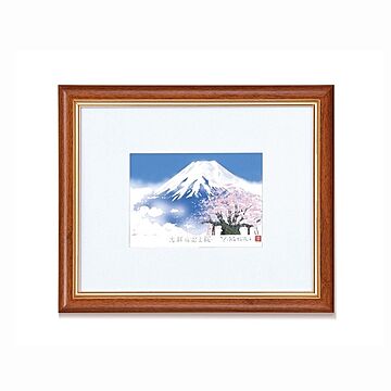吉岡浩太郎 絵画額（スタンド付） 白富士桜