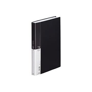 (業務用5セット) LIHITLAB 名刺ホルダー/名刺ファイル 【A4】 片面ポケット ヨコ入れ A-946 黒