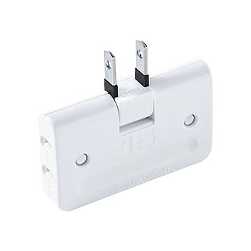 （まとめ）サンワサプライ 平トリプルタップ2P・3個口 ホワイト TAP-AC5N 1個【×20セット】