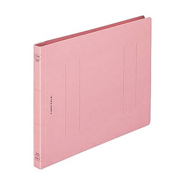 (まとめ) ライオン事務器 フラットファイル(環境) 樹脂押え具 B5ヨコ 150枚収容 背幅18mm ピンク A-526KB5E 1セット(10冊) 【×10セット】