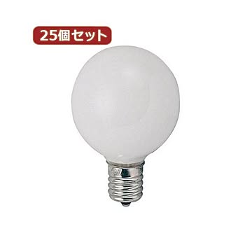 YAZAWA 25個セット ベビーボール球40WホワイトE12 G501240WX25