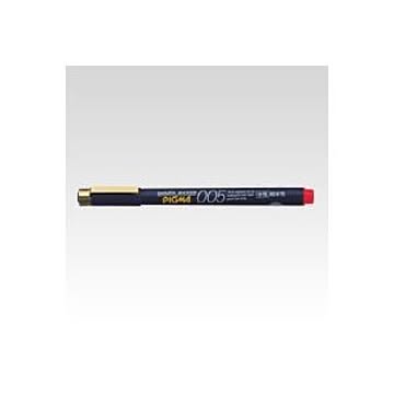 （まとめ） サクラクレパス ピグマ 耐水耐光性顔料インク （0.05mm） ESDK005#19 赤 1本入 【×10セット】