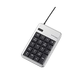 (まとめ)エレコム 2ポートUSB2.0HUB付USBテンキーボード TK-TCM012SV×3セット