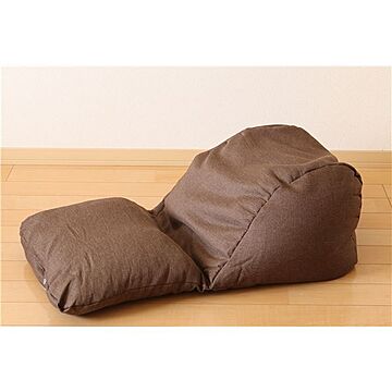 日本製 ブラウン テレビ枕 寝そべりクッション 44×90×26cm 低反発 チップウレタン