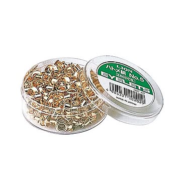 (まとめ) ライオン事務器 ハトメ鋲 穴径5mm 真ちゅう No.5 1ケース（250個）  【×50セット】