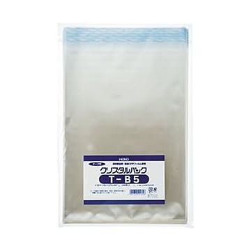 （まとめ）HEIKO クリスタルパックT（テープ付）T-B5 0.03×195×270+40mm #6743100 1パック（100枚）【×20セット】