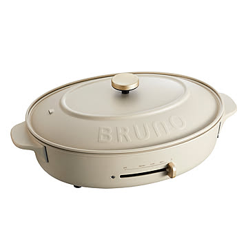 BRUNO crassy+ オーバルホットプレート グレージュ