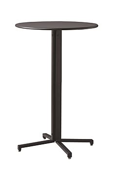 ハイテーブル サークル W76×D64×H8 ブラック スチール アジャスター付き