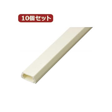 YAZAWA 10個セット固定テープ付モール 3号 1m オフホワイト FF3WX10
