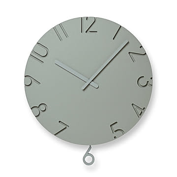 Lemnos レムノス DESIGN OBJECTS CARVED SWING カーヴド スウィング NTL15-11 掛時計 掛け時計 ウォールクロック 振り子時計 直径30.5cm