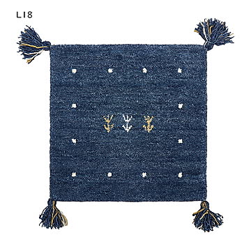 座布団 チェアパッド ギャッベ LORRI BUFF インド製 40x40cm 萩原