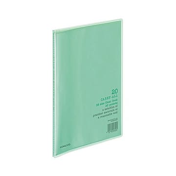 コクヨ クリヤーブックキャリーオール固定式 B5タテ 20ポケット 背幅11mm 緑 ラ-5G 1セット20冊