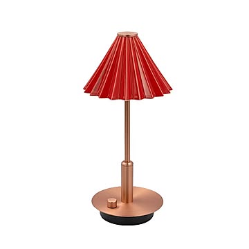 ORIGAMI LAMPポータブル コッパー レッド  テーブルランプ おしゃれ 充電式 LED 北欧 コッパー レトロ テーブルライト かわいい 卓上ライト 