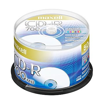 （まとめ）マクセル データ用CD-R 700MB48倍速 ホワイトプリンタブル スピンドルケース CDR700S.PNW.50SP 1パック(50枚) 【×3セット】