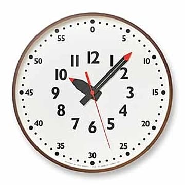 Lemnos レムノス fun pun clock L ふんぷんくろっく Lサイズ YD14-08L 知育時計 掛時計 掛け時計 ウォールクロック 壁掛け時計