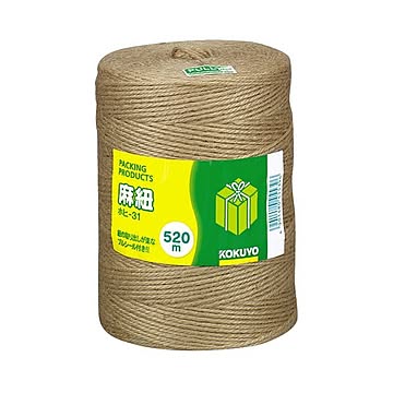 (まとめ) コクヨ 麻紐 520m ホヒ-31 1巻  【×10セット】