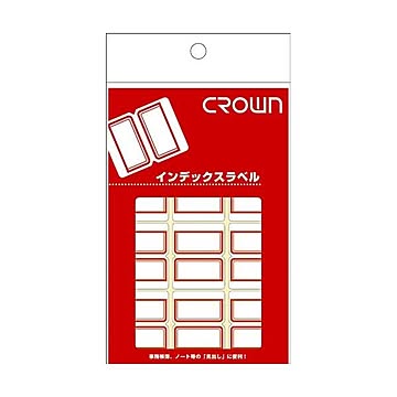 （まとめ） クラウンアドインデックス CR-ID1-R 赤枠 1P入 【×50セット】