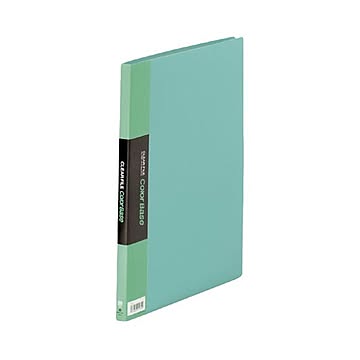 (まとめ) キングジム クリアファイル カラーベース A4タテ 20ポケット 背幅14mm 緑 132C 1冊  【×10セット】